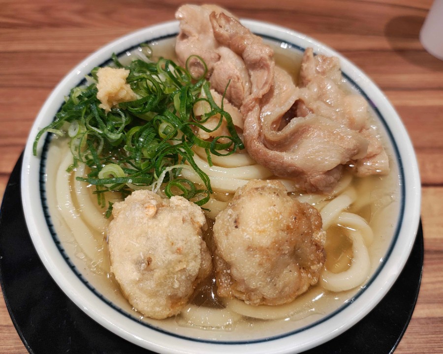 常盤町うどんの肉天うどんの写真